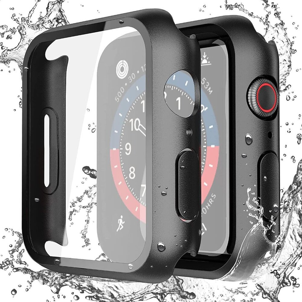 Misxi 2-Pack Waterproof Hard Case with Tempered Glass Ultra-Thin Protective Cove
